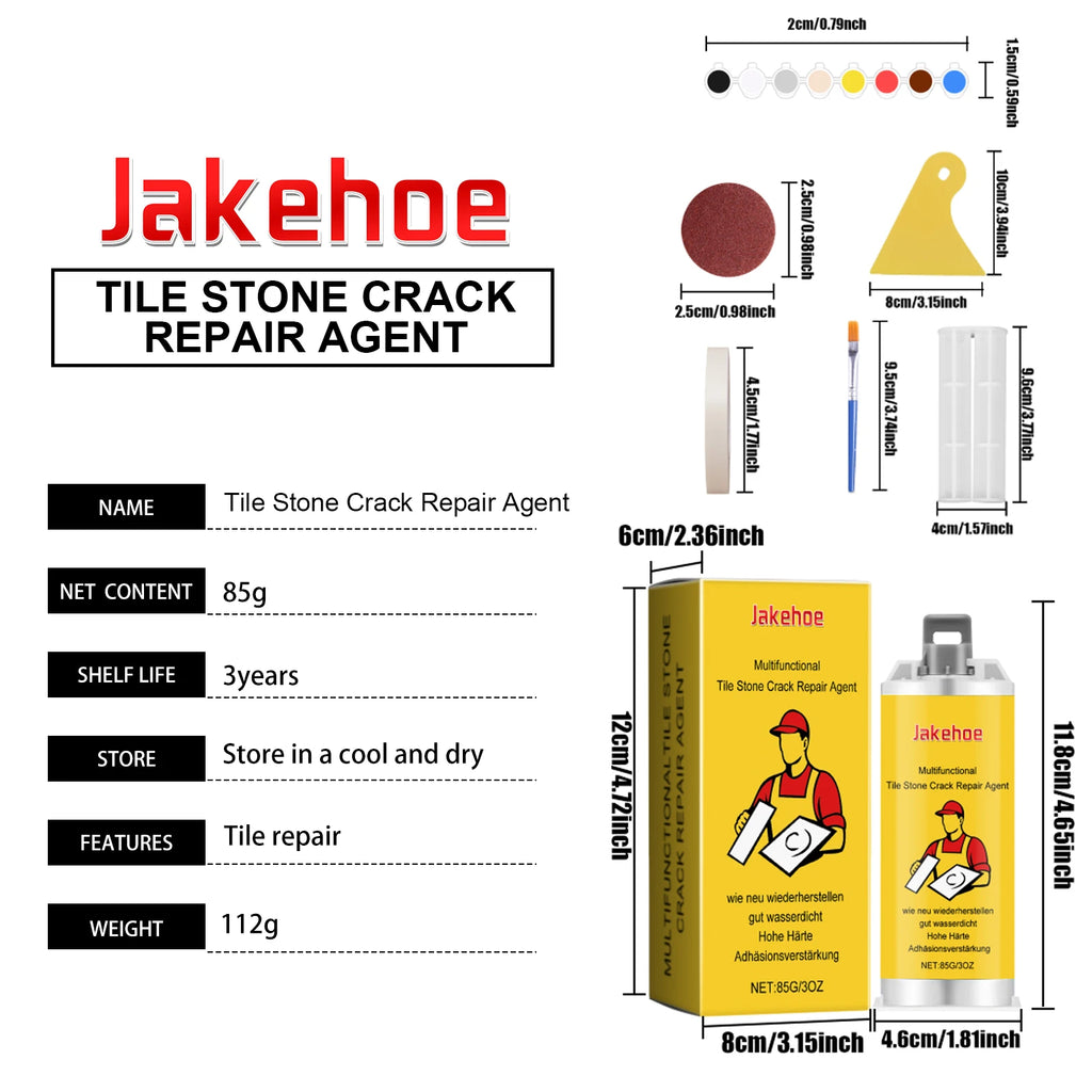 Tile Stone Crack Repair Agent Quickly Repair Ceramic Tiles Crack Restore Tile Integrity Waterproof Durable Ceramic Tile Care Set