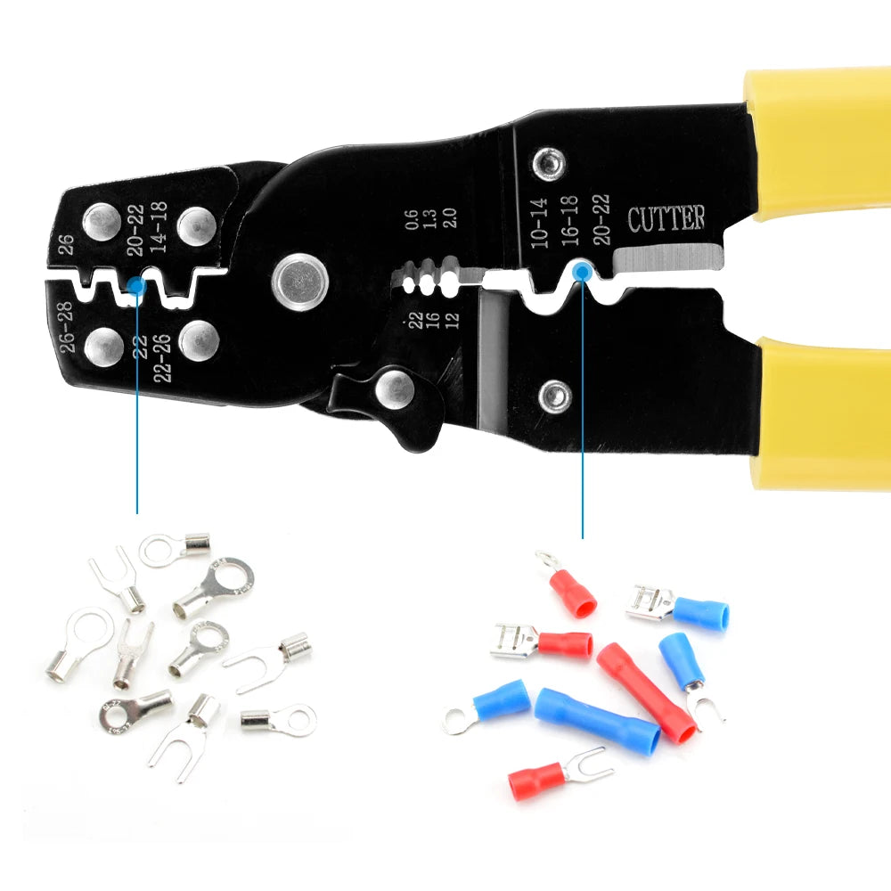 Wire Stripper Cutter Crimper 10-26AWG Crimping Tool Multifunctional Crimping Pliers Terminals Electrical Clamp Mini Tools
