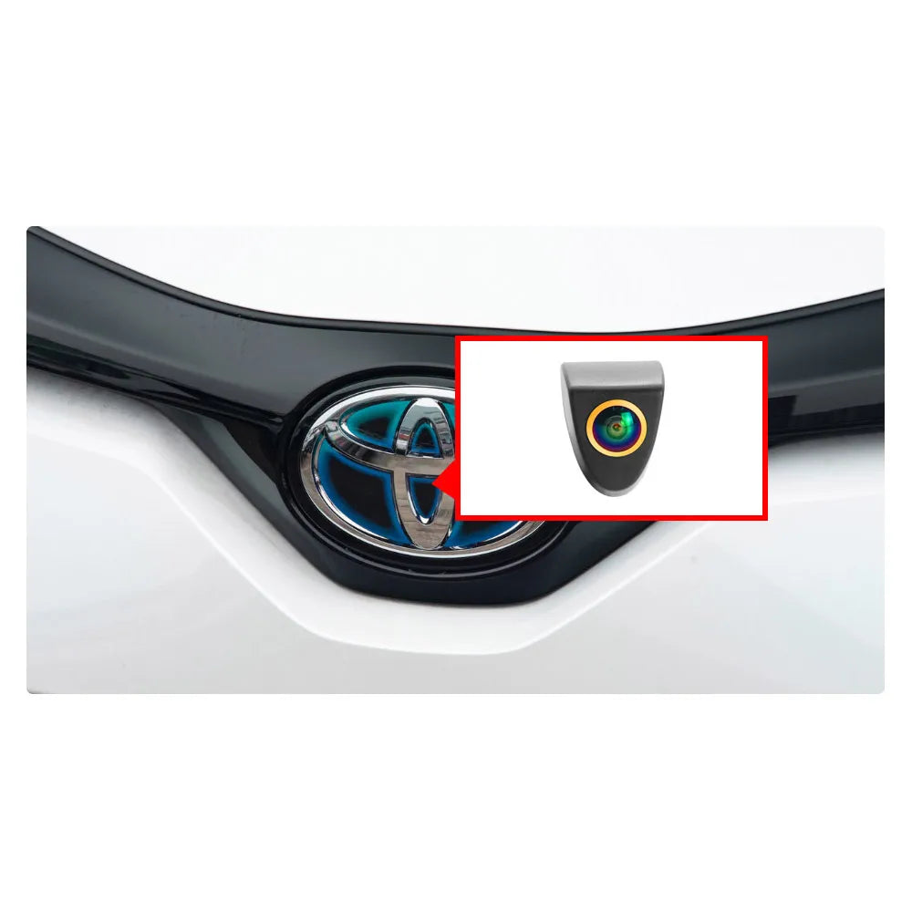 QMKJ 1080P Front View Logo Camera for Toyota, 180° Wide Angle - image 2
