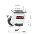Heavy-Duty Industrial Swivel Caster – 500kg Load, Level Adjustment