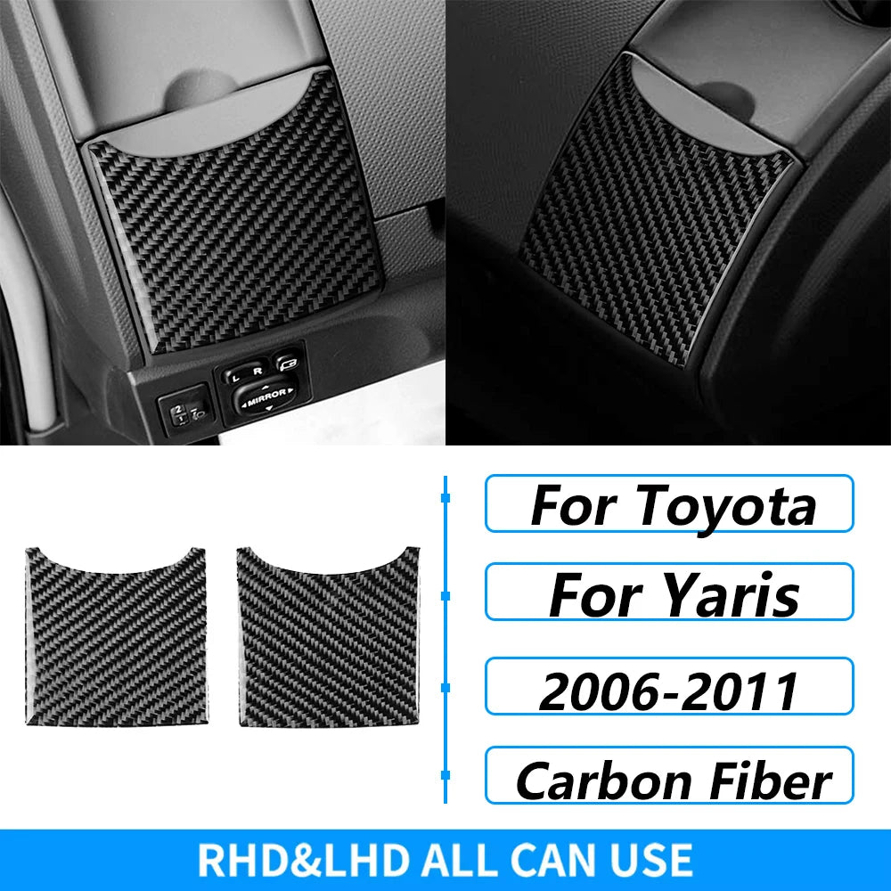 Carbon Fiber Gear Shift Panel Cover Trim for Toyota Yaris 2006-2011 - image 16