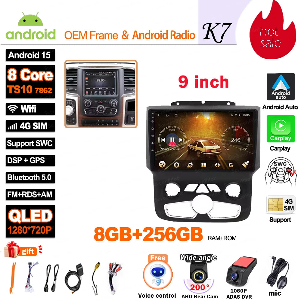 Android 16 Car Stereo Head Unit for Dodge Ram 1500 2500 3500 2013-2018 - image 45