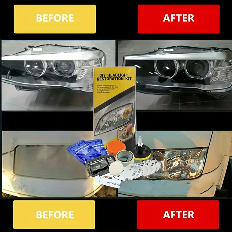 Headlight Restoration Polishing Kit