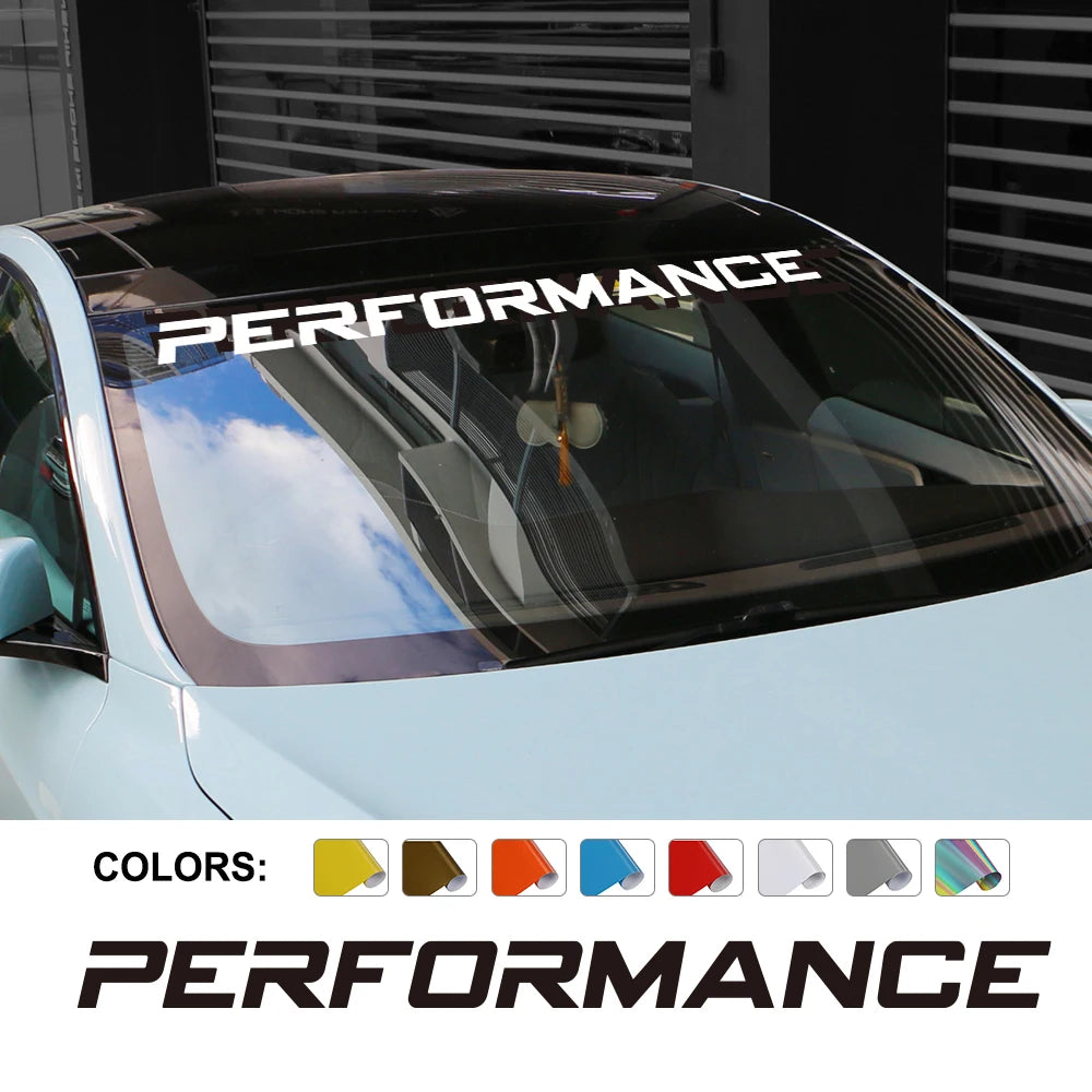 Car Front Windshield Graphic Decal, DIY Vinyl Wrap Strip