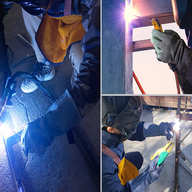 Welding Gloves, Tig/Mig Welding Glove, BBQ Oven Glove, Guantes Para Soldar, Heat-Insulated Mittens