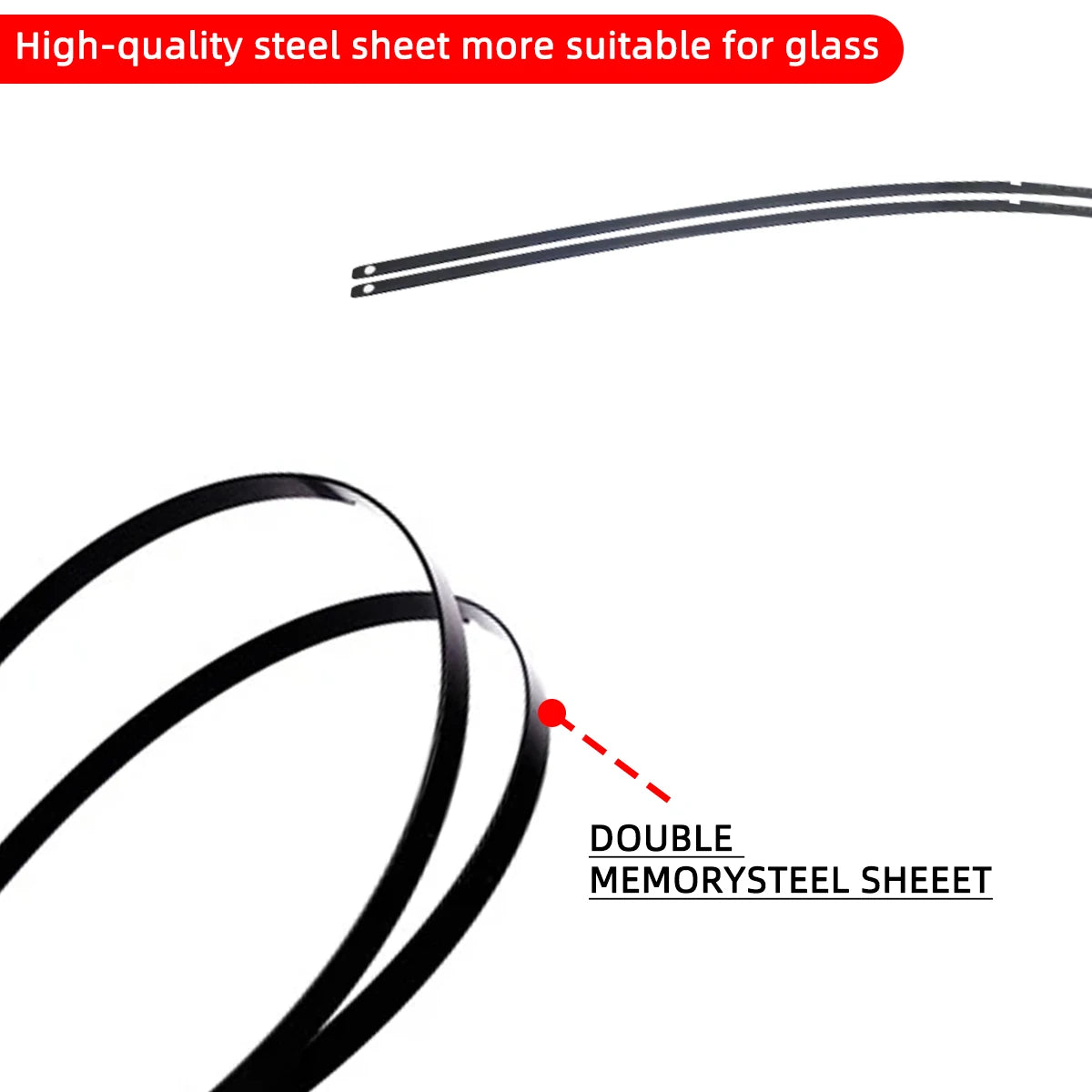 1PC Car Windshield Wiper Blades Hook Universal Soft Rubber Frameless Bracketless Car Wipers 14" 16" 18" 19" 20" 21" 22" 24" 26"