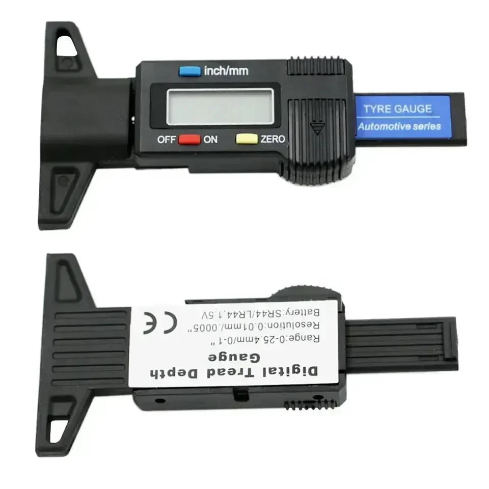 Digital LCD Tire Tread Depth Gauge Caliper 0-25mm Measurer Tool for Car Repair 1PC