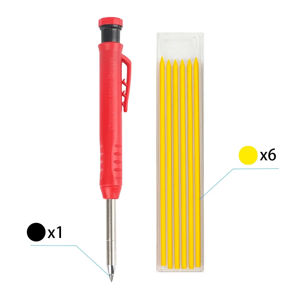 3-Color Carpenter Pencil Set with Sharpener & Refills - image 25