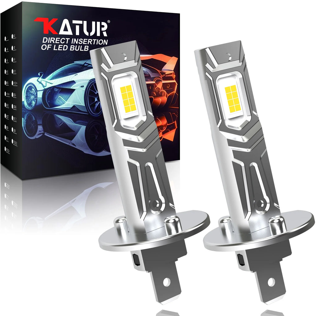 H1 LED Headlight Bulbs 16000LM 6000K Mini Wireless Plug and Play