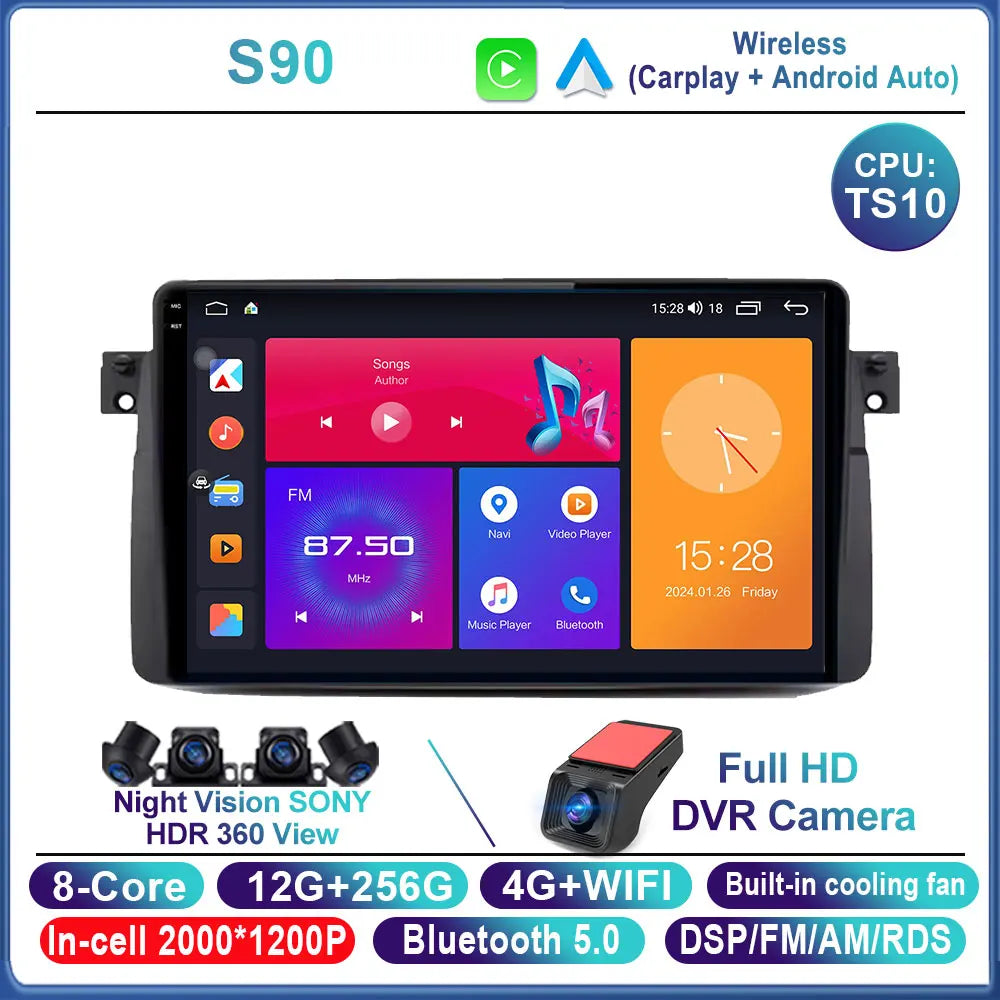 For BMW E46 M3 X5 1998-2006 Android Car Stereo 9" Touchscreen - image 12