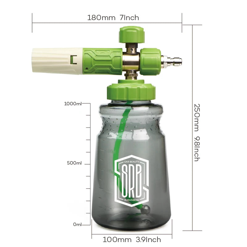 Foam Cannon, Car Foam Blaster Wide Neck Adjustable Snow Foam Lance and Thick Foam for Pressure Washer with 1/4" Quick Connector