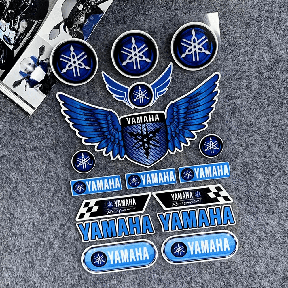 Reflective Racing-Style Motorcycle Sticker for Fuel Tank and Helmet