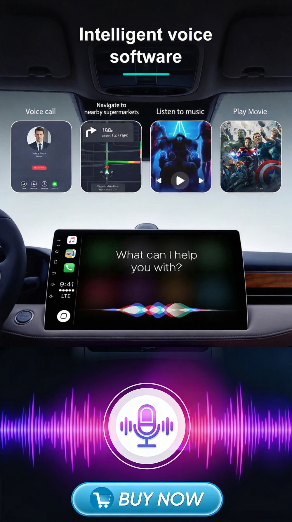 10" Android Touchscreen Car Stereo Dodge Ram 2013-2018 CarPlay GPS - image 16