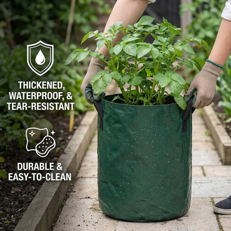 Potato Grow Bags 7/10 Gallon with Flap Window & Handles