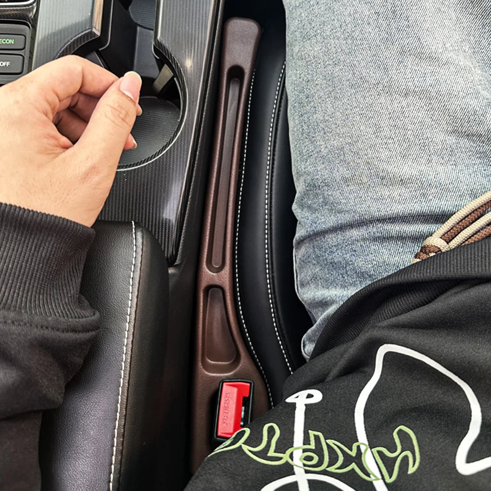 Car Seat Gap Filler with Dual Slots, Set of 2