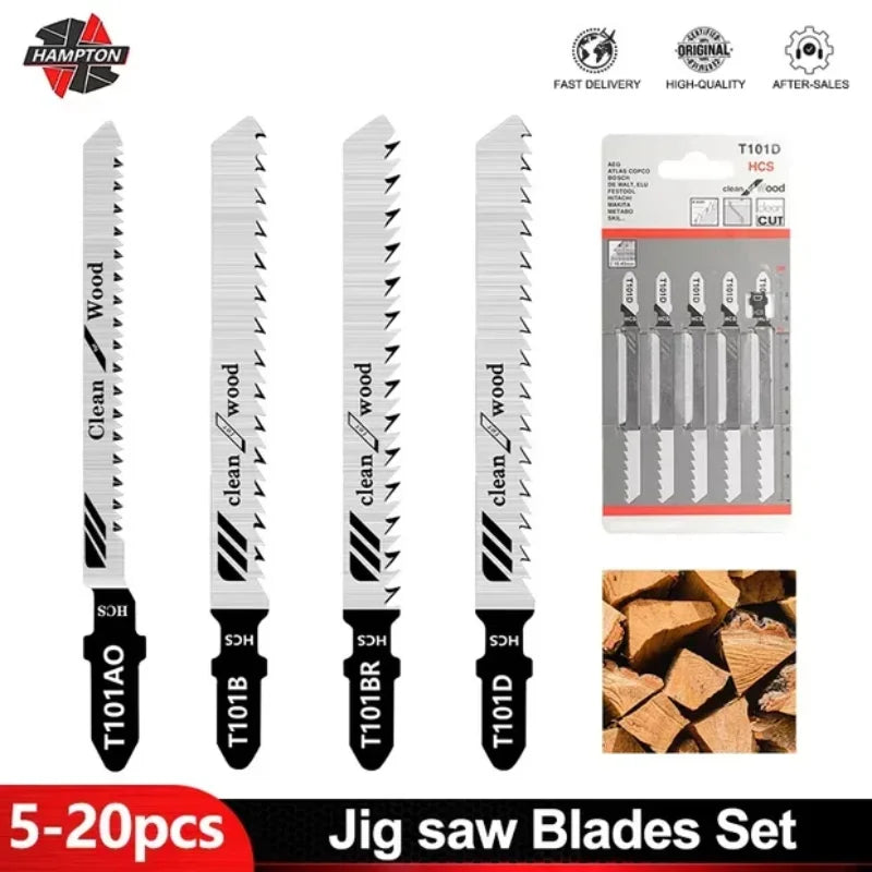 5-Piece T-Shank Jigsaw Blade Set – Woodworking