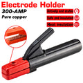 300A Pure Copper Welding Clamp, Non-Slip, Stable, Insulated, Anti-Scalding Welding Handle Clamp, Industrial-Grade Thickened Copper Core Welding Machine Clamp, Suitable for Manual Arc Welding/Field Welding