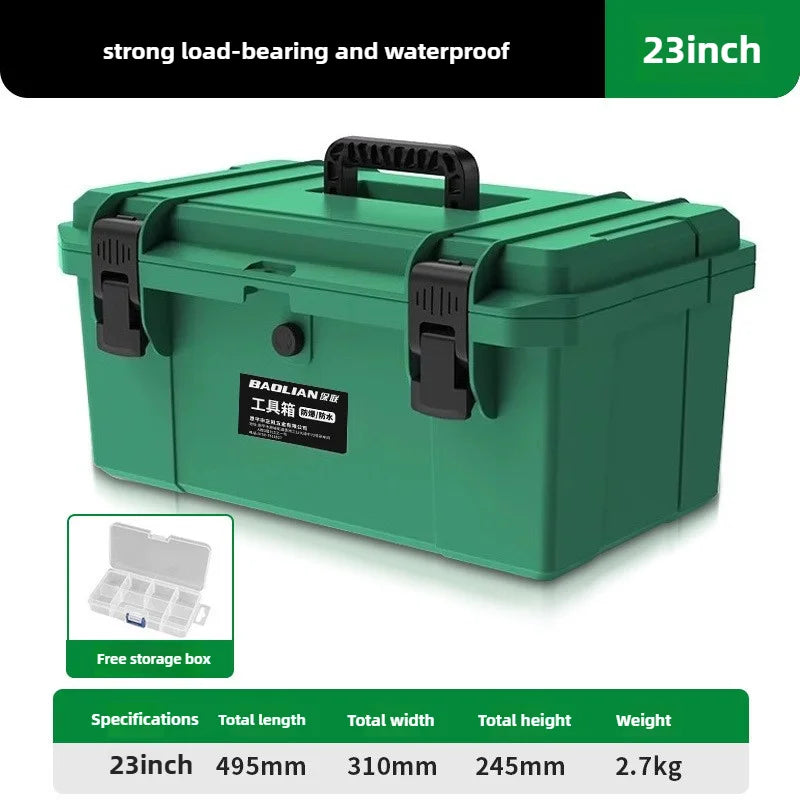 Portable Plastic Tool Box Waterproof Multifunctional Electrician Storage Shockproof Case