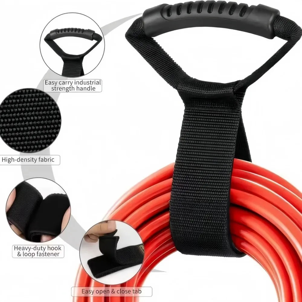 Multipurpose Heavy-Duty Extension Cord Organizer Storage Strap with Handle for Garages