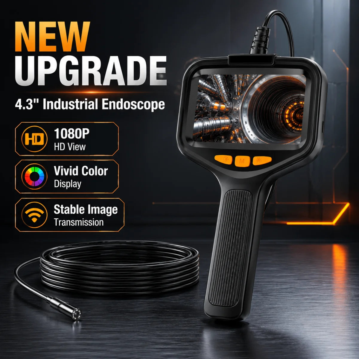 4.3-Inch LCD Endoscope Inspection Camera, 1080P 8mm - image 4