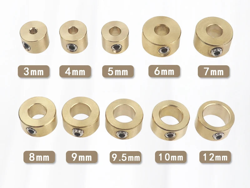 Brass Drill Depth Stop Collars 3-12mm with Hex Wrench for Woodworking - image 8