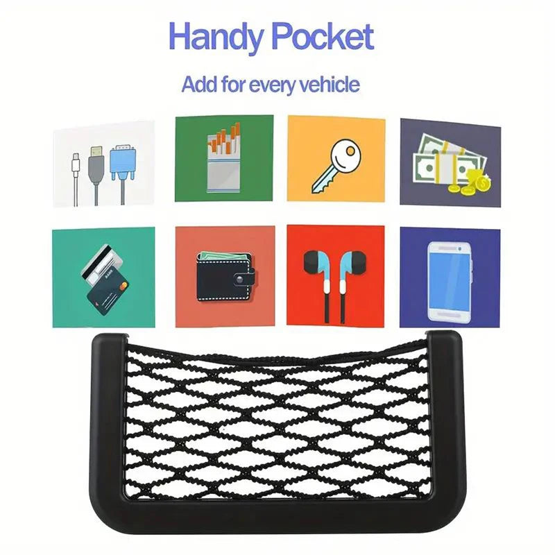 Adhesive Car Storage Net Pockets, Small or Large