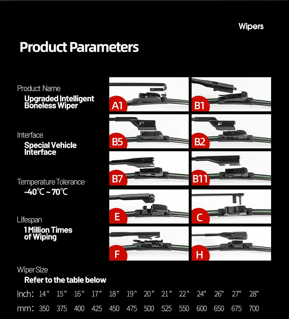 Front Windshield Wiper Blades for Dodge Ram 1500 2500 3500 2002-2018 - image 18