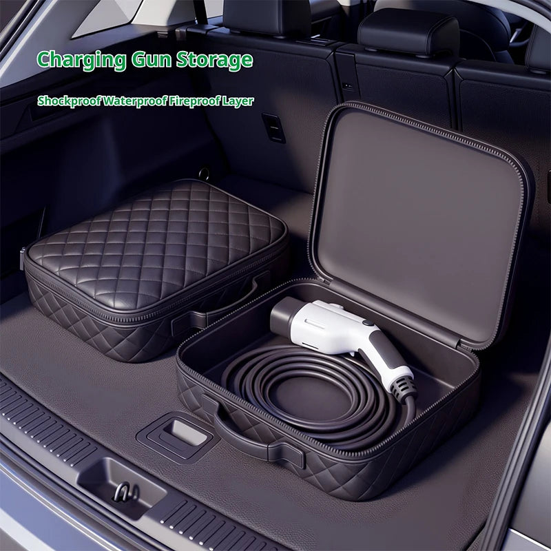 EV Charging Cable Storage Bag for Car Trunk
