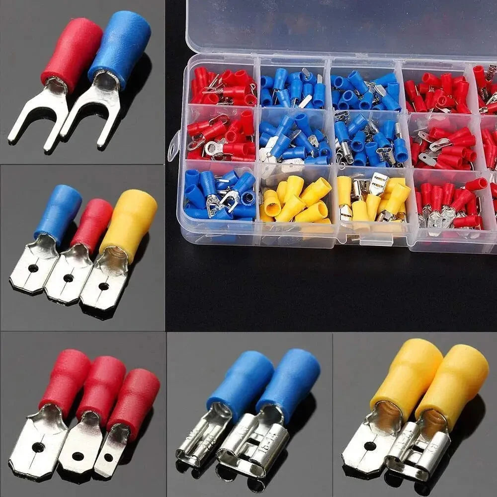 280-Piece Insulated Crimp Terminal Kit – Spade & Butt Connectors