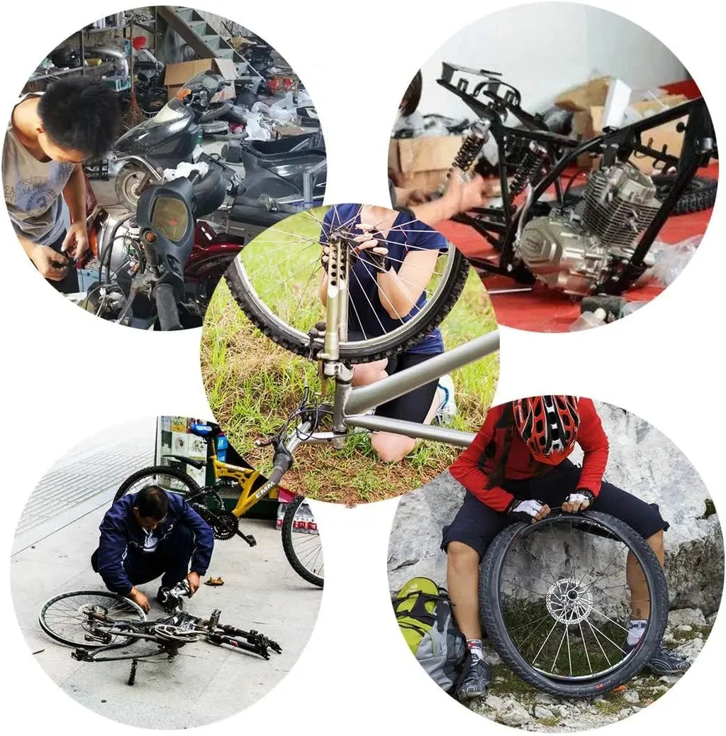 Bike Repair Tool Kits 16 in 1 Bicycle Multitool with Bike Tire Levers Hex Spoke Wrench Folding Metric Repair Tool Set ﻿