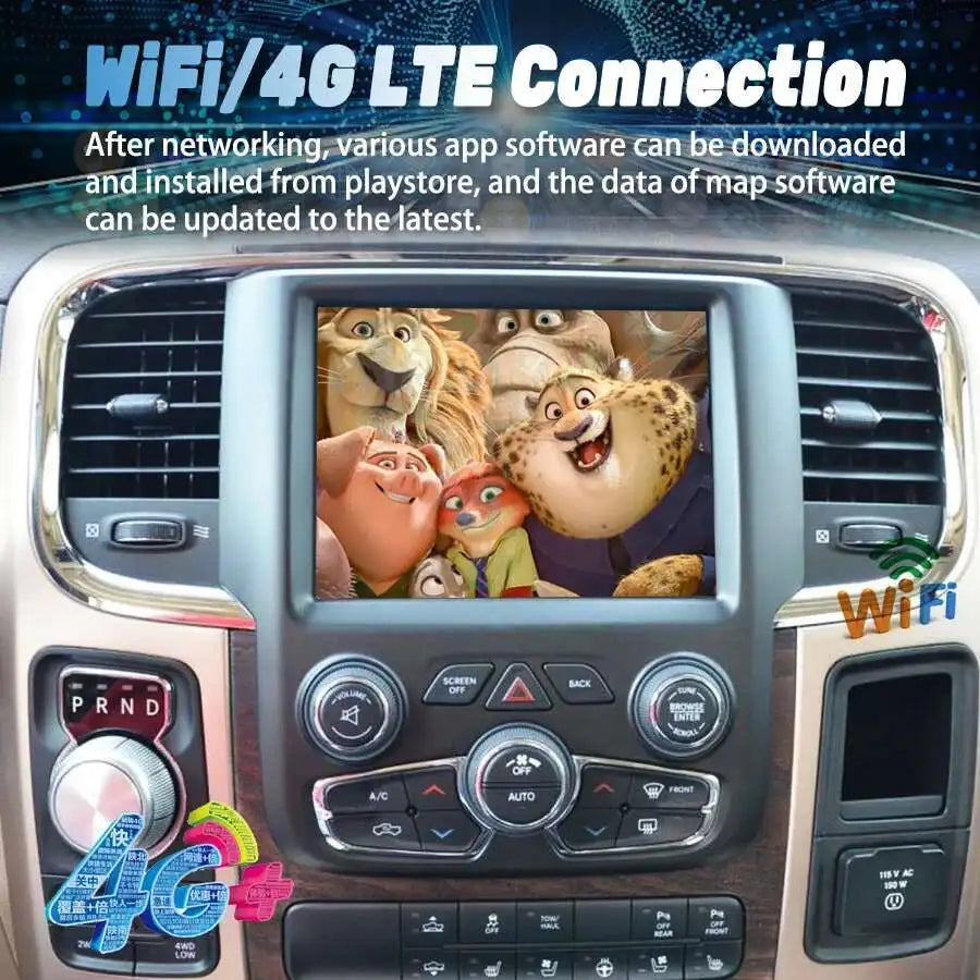 8.4" Android 14 CarPlay Stereo for Dodge RAM & Jeep - image 3
