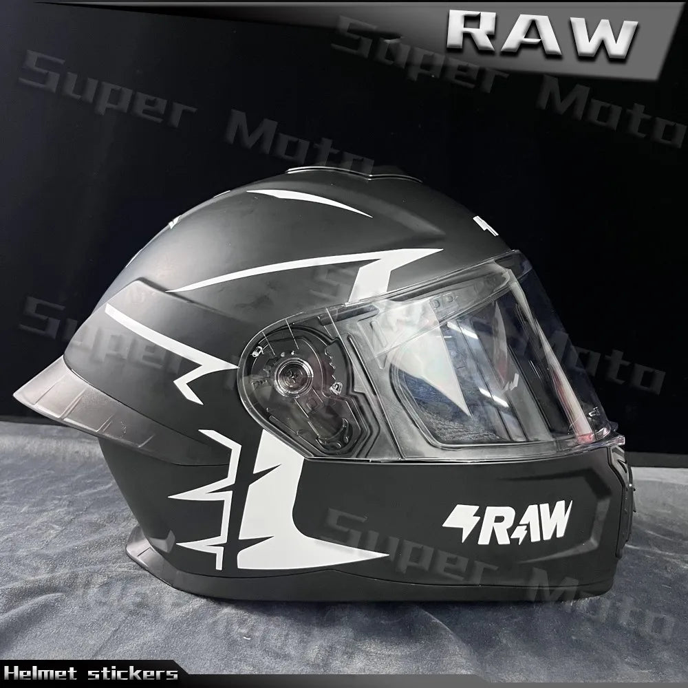 Motorcycle Helmet Decal Set, Waterproof Decorative Stickers - view 3