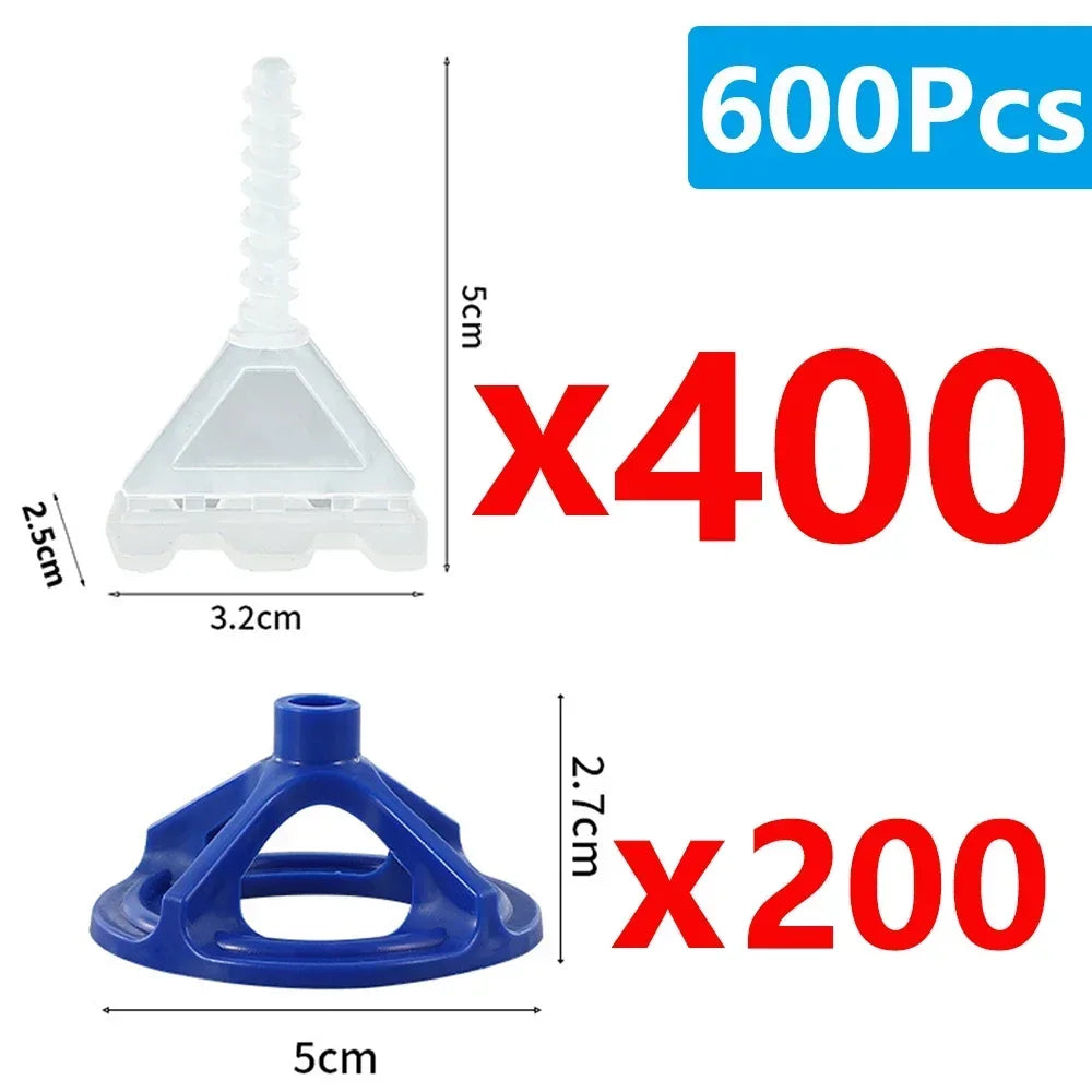Spiral Tile Leveling System Clips & Wedges for Wall and Floor, 50-600 Pcs