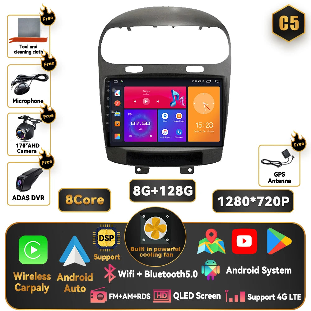 Dodge Journey 2011-2020 9 Inch QLED Android Multimedia Player - image 8