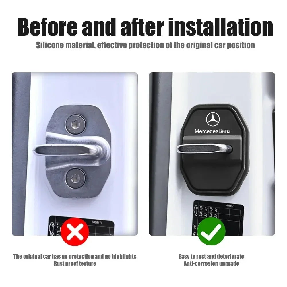 Silicone Door Lock Buckle Protector Covers for Mercedes-Benz W204 to W213 - view 3