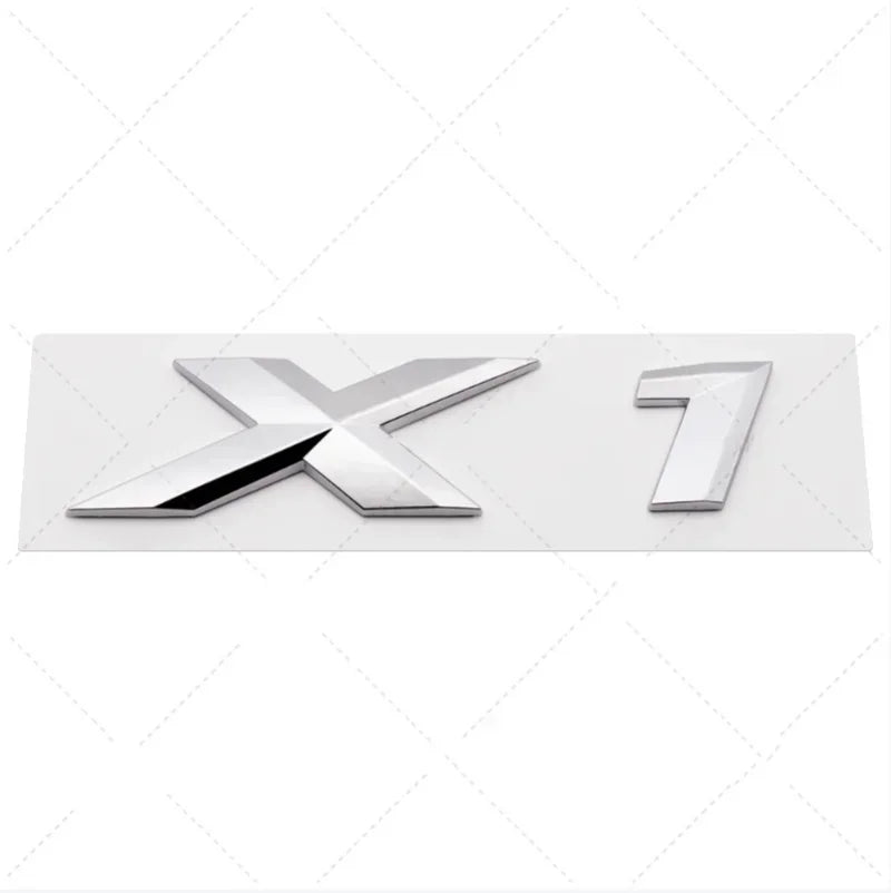 3D Chrome Black Rear Trunk Letter Sticker for BMW X1-X7 & GT - image 6