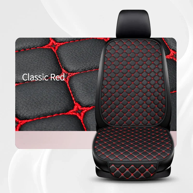 Minimalist PU Leather Car Seat Cushion, Universal Fit