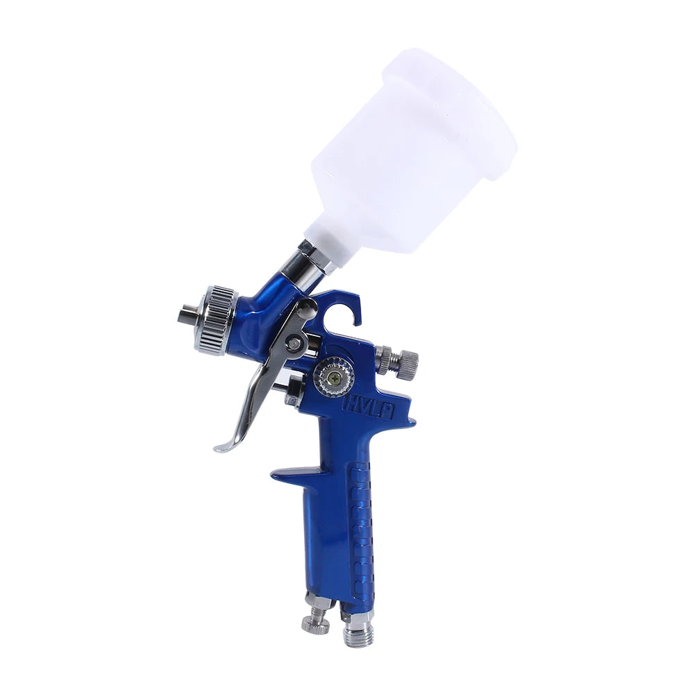 Air spray gun Blue Gravity Feed HVLP Mini Air Paint Spray Gun Low Pressure 0.8mm Nozzle 100ml Pneumatic Paint Spray Gun Airbrush