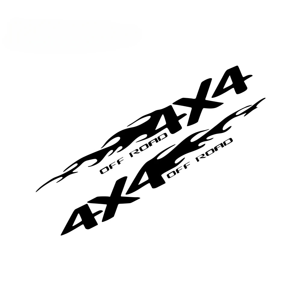 2PCS 4X4 Off Road Truck Decals for Ford Ranger F150 Nissan Navara Mitsubishi L200 Dodge RAM Pickup Stickers