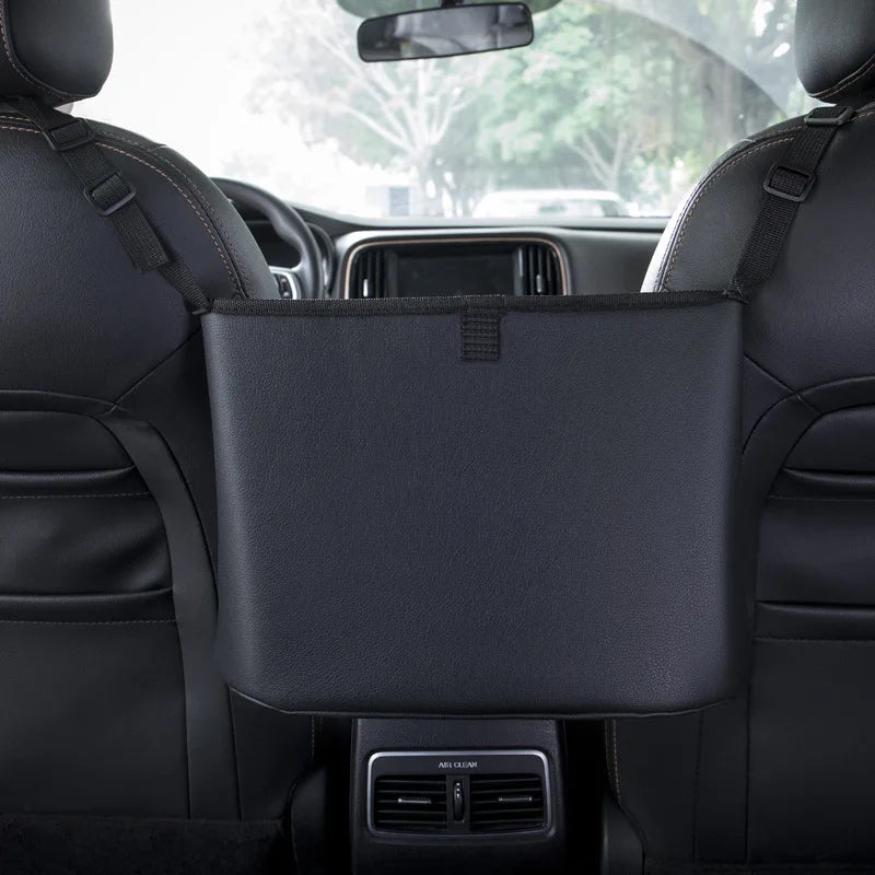 PU Leather Front Seat Gap Handbag Holder Organizer
