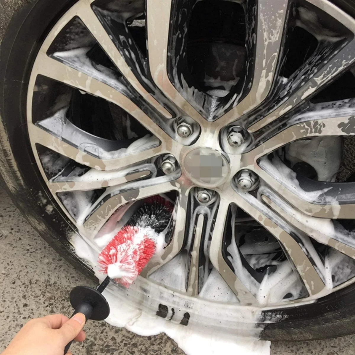 Long Handle Wheel and Rim Cleaning Brush