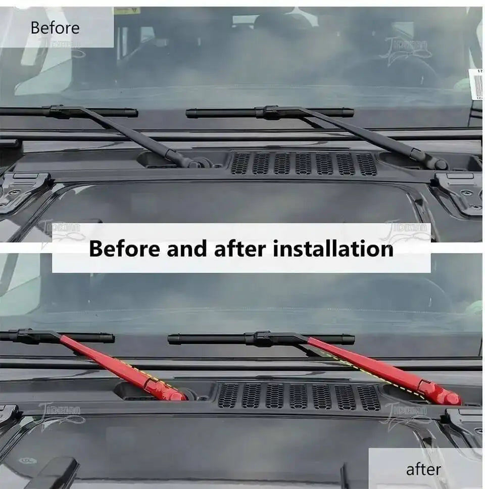 Front Windscreen Wiper Blade Cover for Jeep Wrangler JL and Gladiator JT - view 8