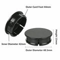 4 Pcs Black Plastic Wheel Center Caps 49mm 50mm Universal - image 6