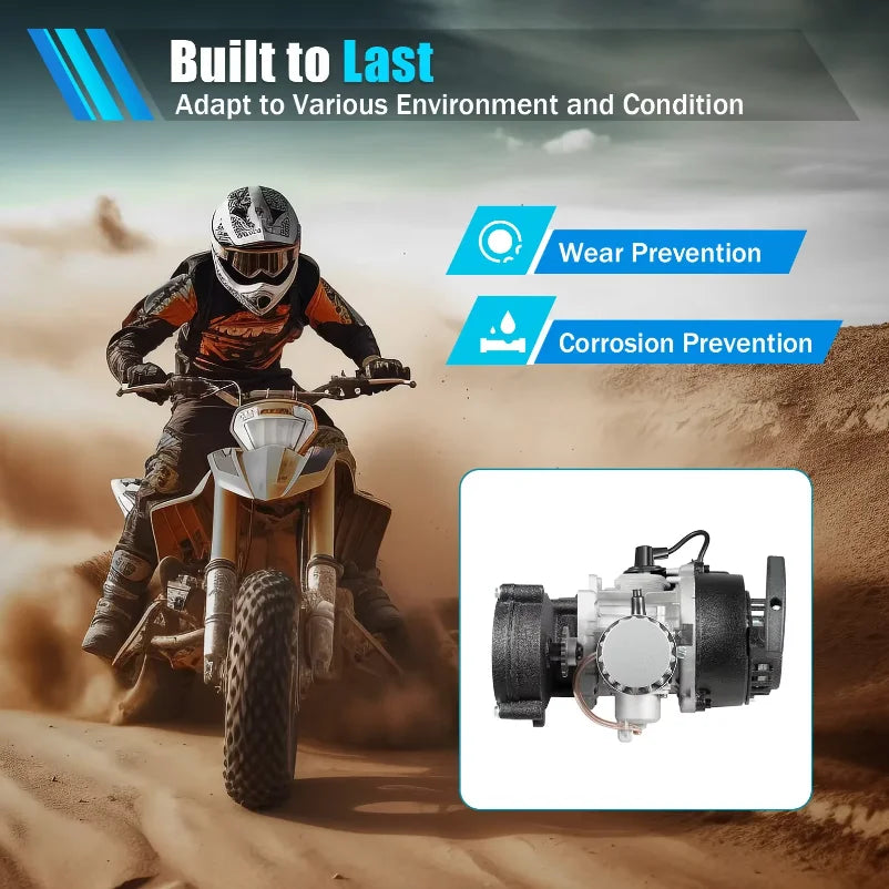 49cc 2-Stroke Pull Start Engine Kit with CVT Gearbox for Pocket Bikes