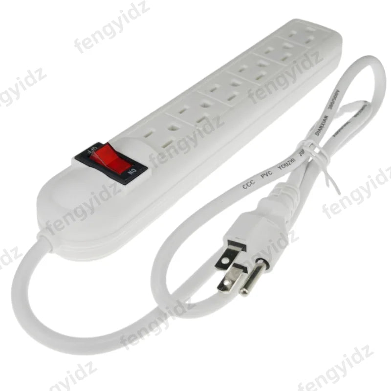 6-Outlet Surge Protector Power Strip with 1m Extension Cord