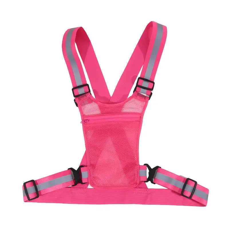 Reflective Safety Vests Lightweight Adjustable Elastic Vest Jacket Hi Vis Reflective Strips for Traffic Control Running Cycling