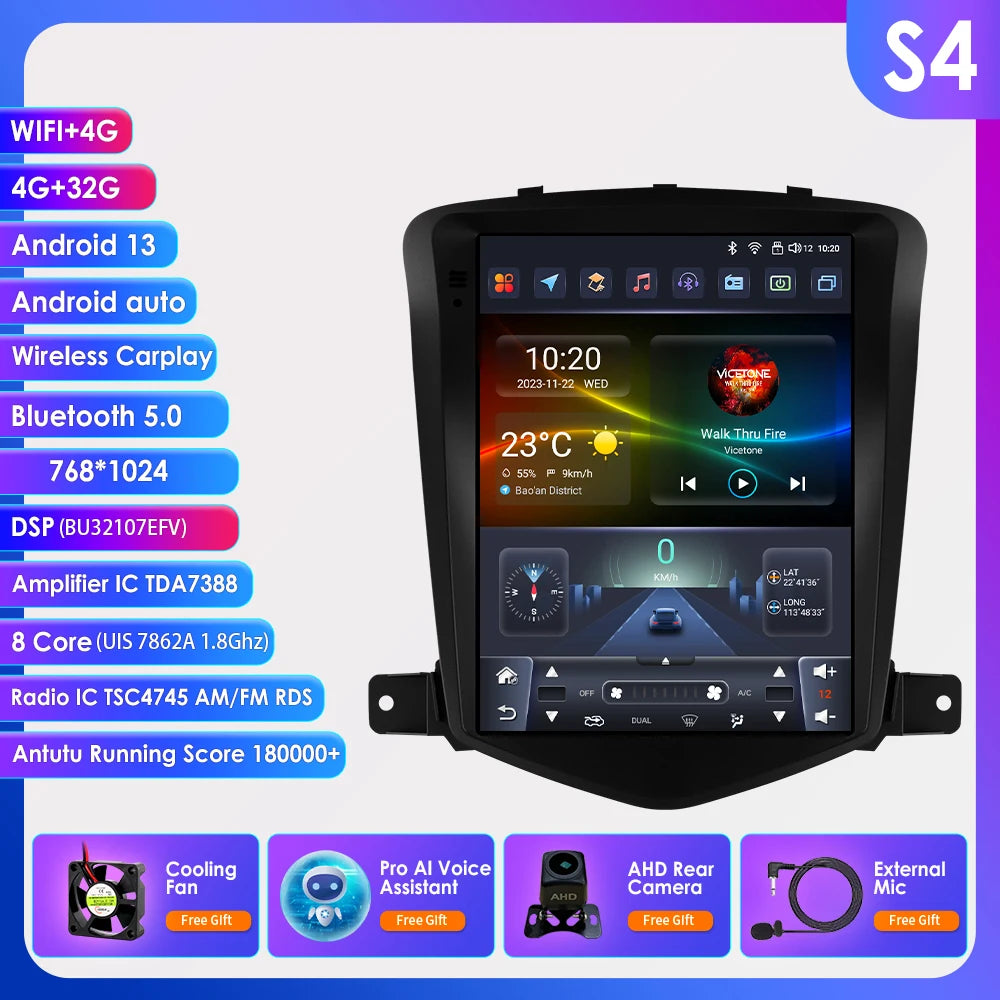 9.7" Android Car Radio for Chevrolet Cruze 2008-2012 GPS CarPlay - image 15