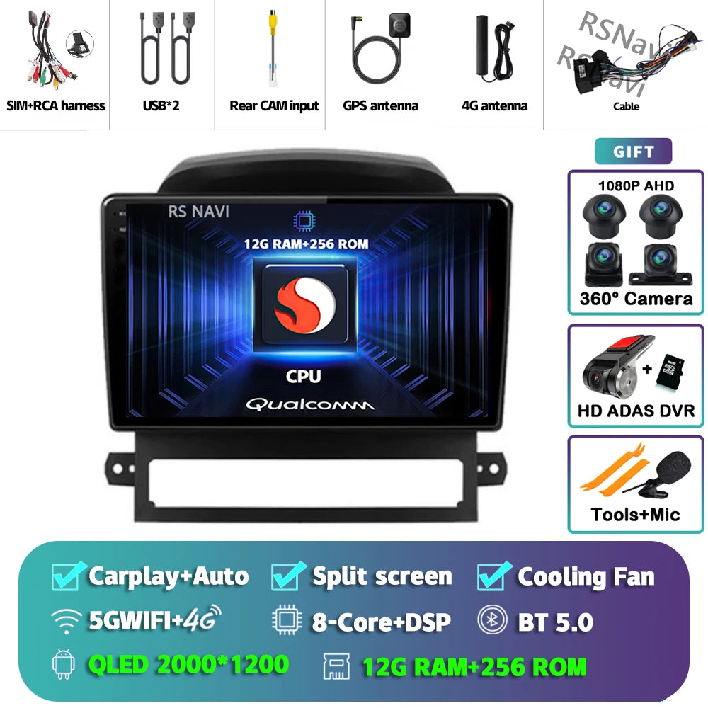 9 Inch Android CarPlay Radio for Chevrolet Captiva 2008-2012 - image 30