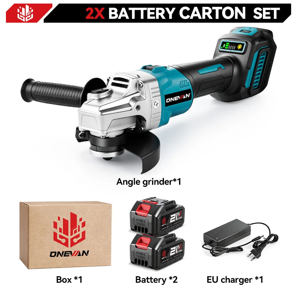 Cordless Angle Grinder 125mm 6-Speed Brushless for Makita 18V Battery - image 24