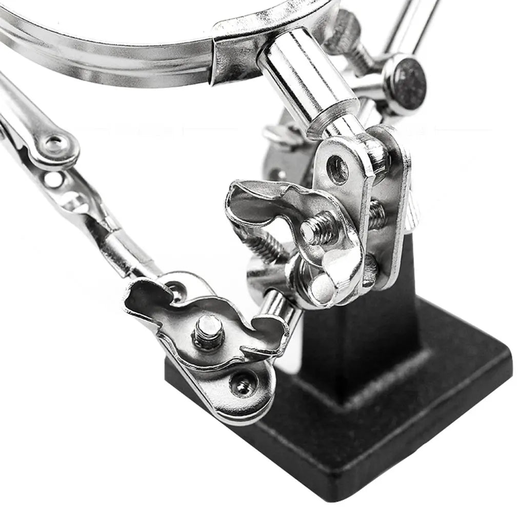 Helping Hands Magnifier Stand with Dual Alligator Clips, 5X Adjustable